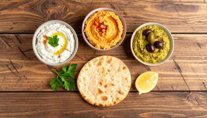 Middle Eastern Dips and Flatbread