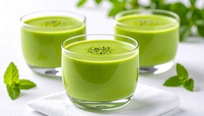 Matcha Green Tea in Small Cups