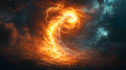 Cosmic storm of swirling energy and electricity