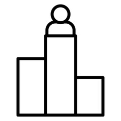 champion icon Simple thin line stroke