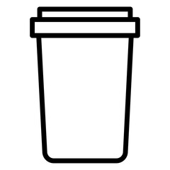 coffee cup icon Simple thin line stroke