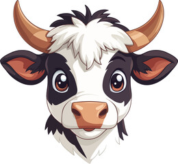 Adorable Cow Mascot in Flat Design