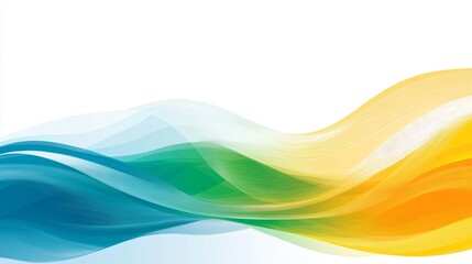 Obraz premium Abstract Colorful Waves Design Flowing Green Blue Yellow Gradient Background Texture