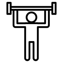 exercise icon Simple thin line stroke