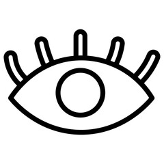 eyelashes icon Simple thin line stroke