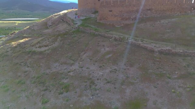 Aerial view of La Calahorra Castle, Granada province, Andalusia, Spain
