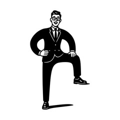 Businessman in cartoon style vector