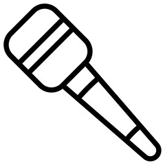 microphone icon Simple thin line stroke