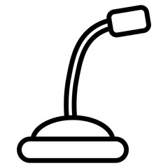 mic icon Simple thin line stroke