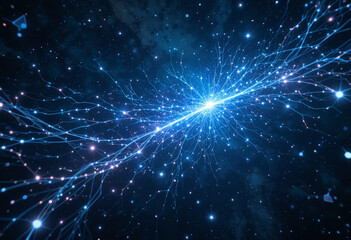 Futuristic Synaptic Bridges Connecting Digital Nodes in Cosmic Cyberspace