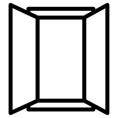 open window icon Simple thin line stroke