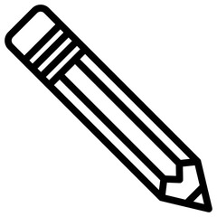 pencil icon Simple thin line stroke
