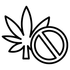 quit bad habit icon Simple thin line stroke