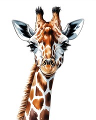 Obraz premium Close-Up Portrait of a Giraffe