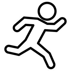 sprint icon Simple thin line stroke