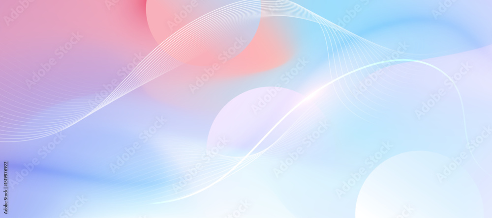Leinwandbilder Abstract multicolor gradient background with soft shapes. Vector.