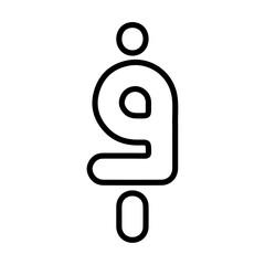 afghani currency icon Simple thin line stroke