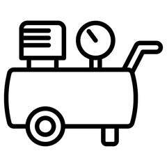 air compressor icon Simple thin line stroke
