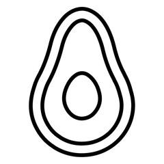avocado icon Simple thin line stroke