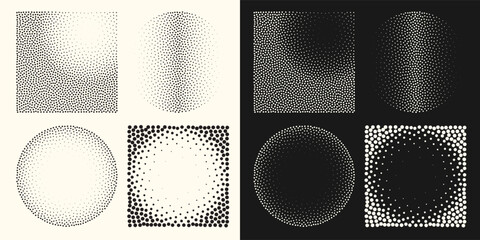 Halftone dot tone grunge effect abstract pattern texture vector graphic retro illustration.gradient geometric element art shape modern creative pop wallpaper vintage monochrome print frame