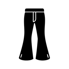 Stylish Black Bell Bottom Pants Fashionable Retro Clothing Item