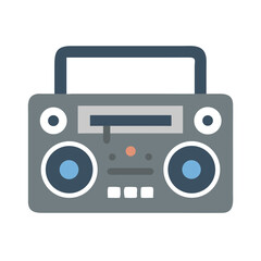 Vintage Boombox Stereo Cassette Player Music Device 80s 90s Retro Gadget