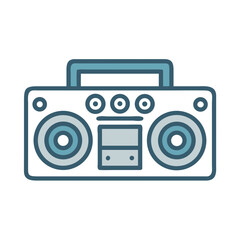 Vintage Boombox Stereo Cassette Player Radio Recorder from the 80s and 90s