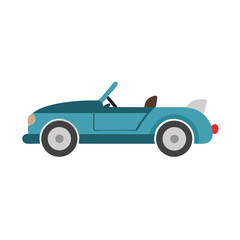 A Classic Teal Blue Convertible Sports Car Illustration
