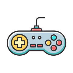 Retro Gaming Controller Icon Digital Gamepad Joystick for Classic Video Games