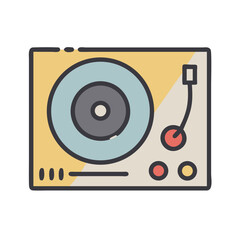 Fototapeta premium Retro Vintage Turntable Vinyl Record Player Music Audio Device