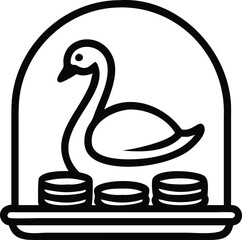 Detailed black silhouette design element in 8k resolution perfect for various creative projects