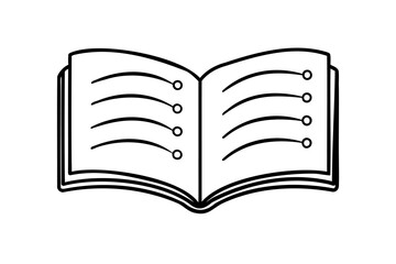 Open book lineart simple design education knowledge