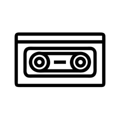 Vintage Audio Cassette Tape Player Device Icon Illustration Graphic Design