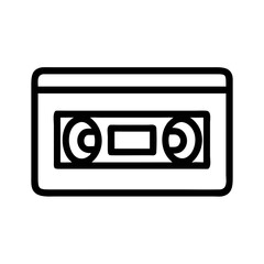 Vintage Audio Cassette Tape Player Recorder Icon Illustration Graphic Design