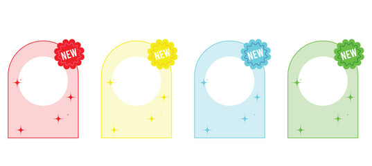 Sticker for New Arrival Vector Label Shop Product Tag vector.