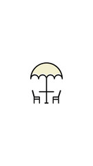 Icon of a beach umbrella with a chair
