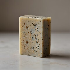 Unique Handmade Soap Bar with Botanical Speckles for Skincare
