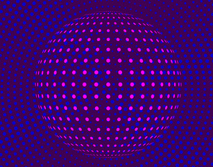Optical Illusion Sphere with Dotted Pattern