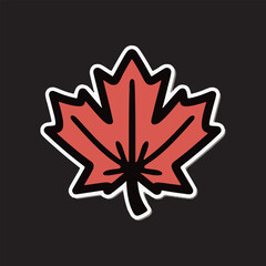 Red Maple Leaf Vector Illustration,Canada Maple Leaf Icon Design,Autumn Maple Leaf Clipart,Flat Red Maple Leaf Drawing,Decorative Maple Leaf Vector Art,Hand Drawn Maple Leaf Design,Maple Leaf Graphic 