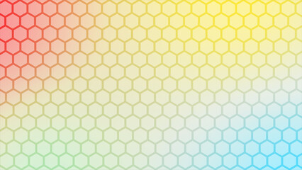 Futuristic Colorful surface hexagons tiles. Trendy simple and minimal geometrical hexagon background