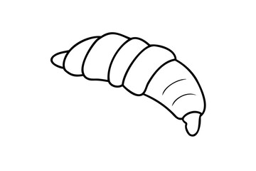 Simple lineart illustration of a cartoon worm