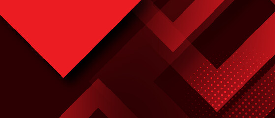 Abstract geometric red modern decorative design banner pattern background