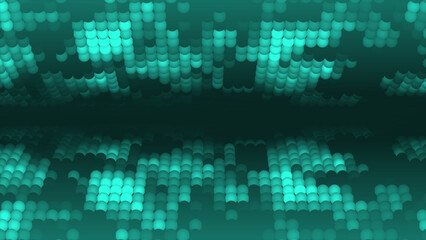 3d curve glowing Cyan spherical ball futuristic background