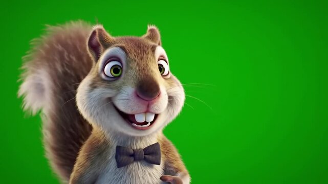 Cute cartoon squirrel mammal talking