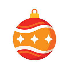 Christmas ornament ball vector art illustration