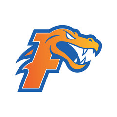 Florida head mascot logo vector illustration