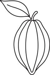 Cocoa Bean Plantation Logo Sketch