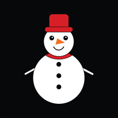 snowman vector art illustration