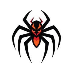 Spider mascot logo vector art illustration