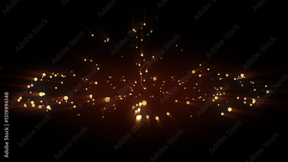 Wall mural abstract fantasy background shiny particles dust rays and energy flow loop